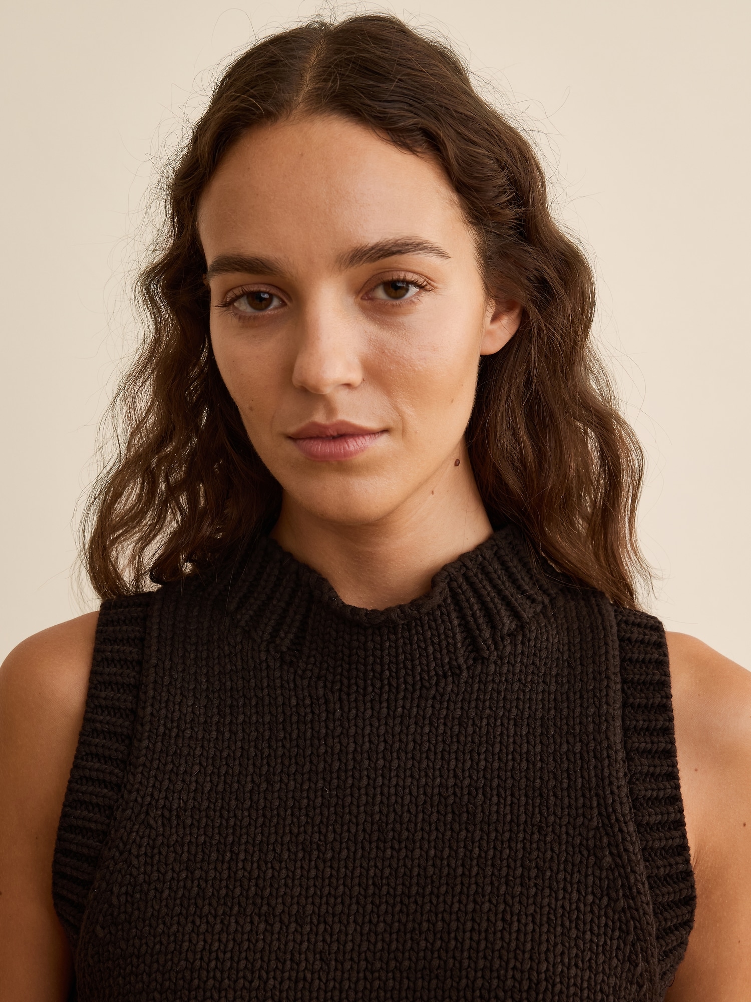 Banana Republic x La Ligne クロップド コットン ニットタンクトップ-2