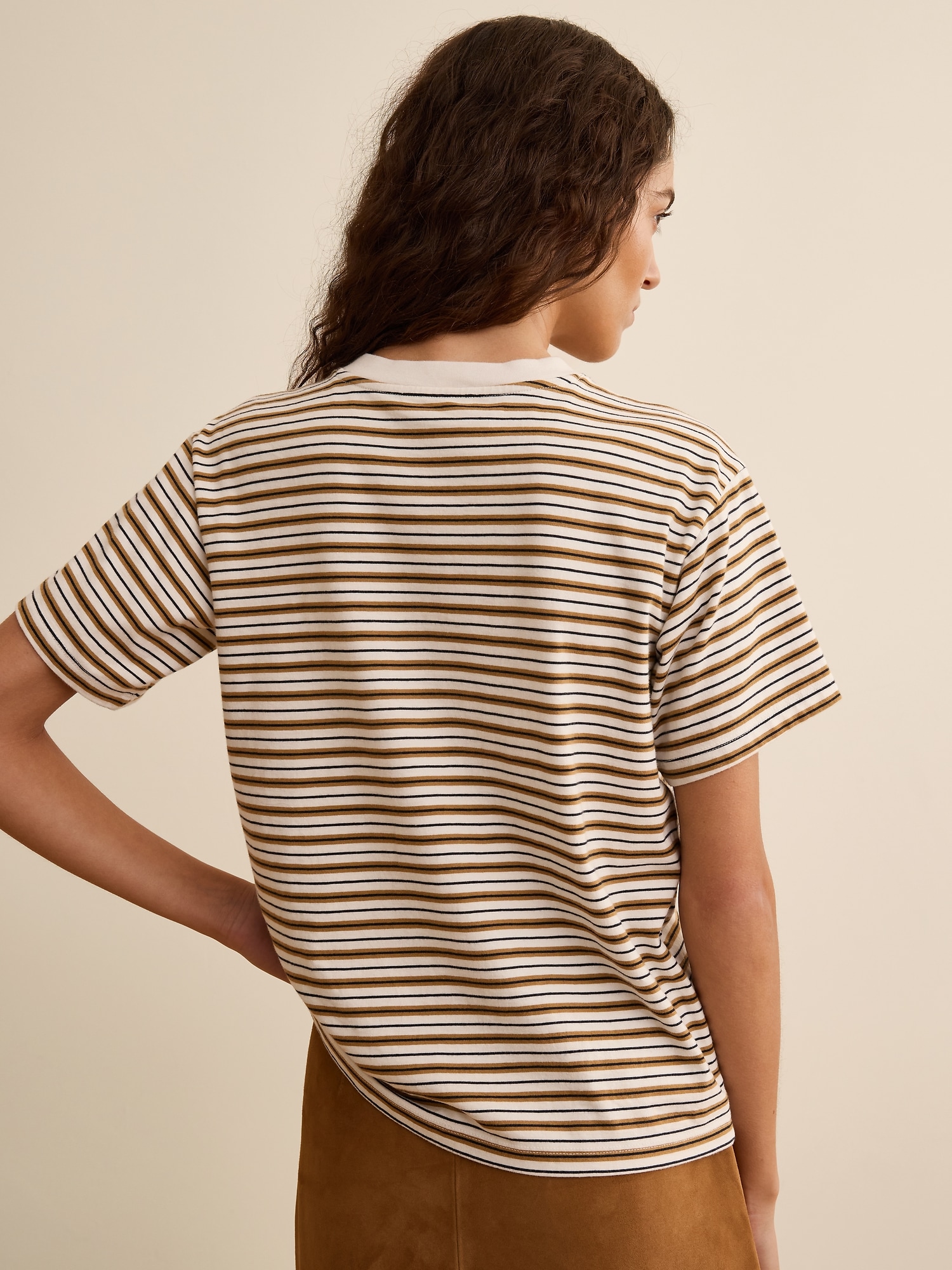 Banana Republic x La Ligne ボクシー コットンTシャツ-1