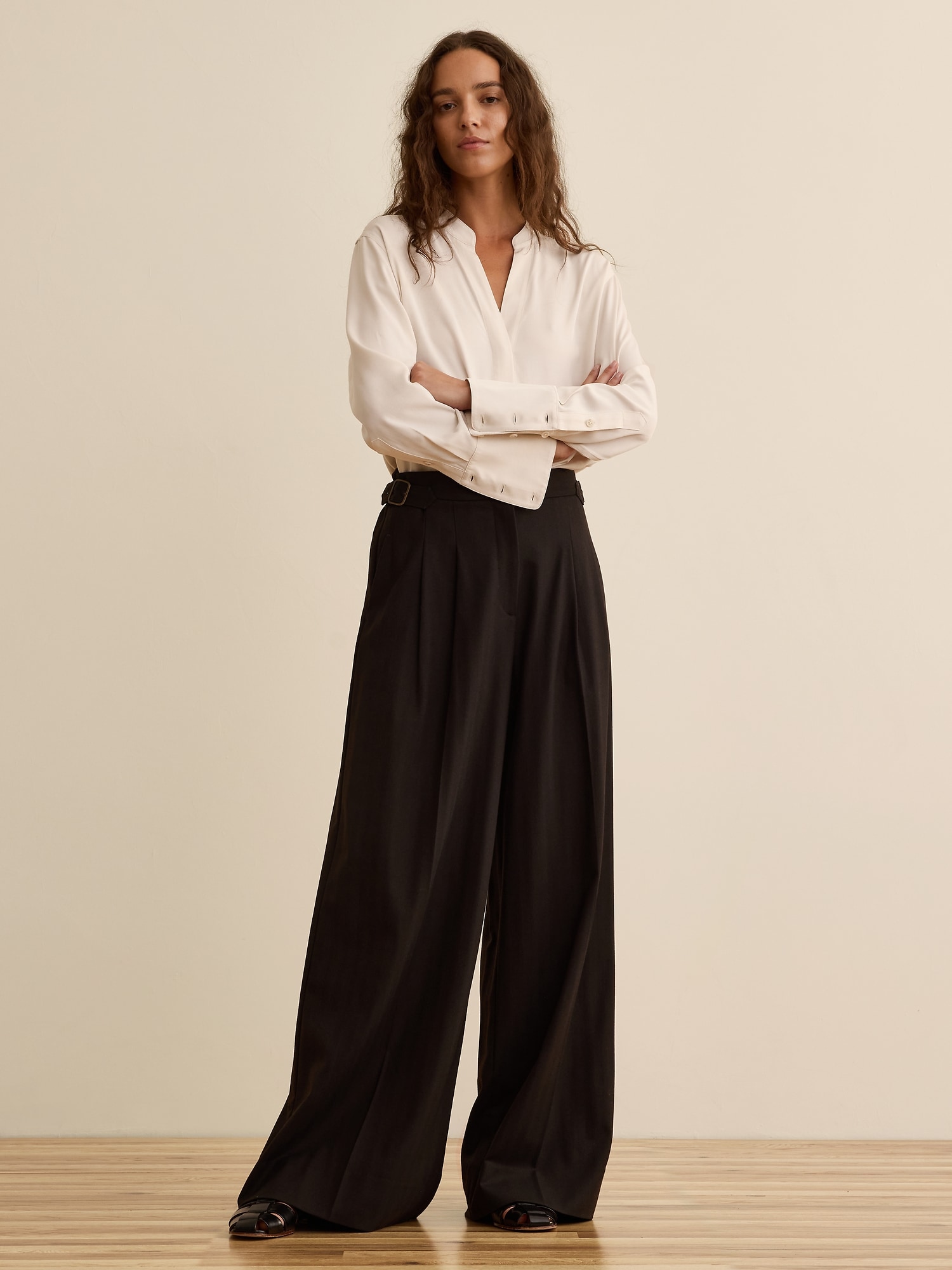 Banana Republic x La Ligne ワイドレッグ パンツ-0