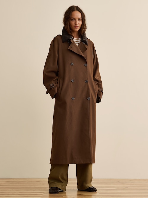 Banana Republic x La Ligne コットン ケープトレンチコート