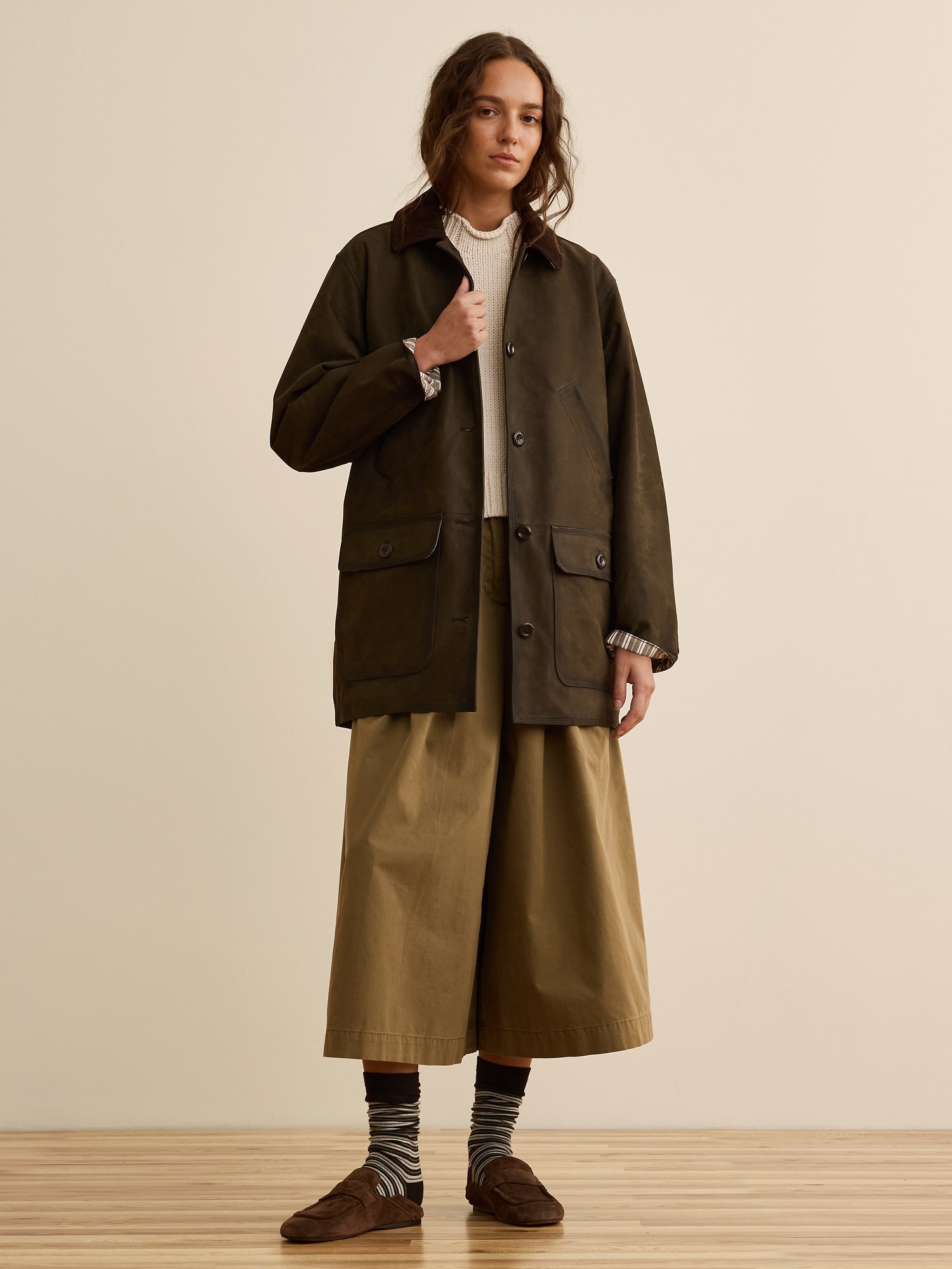 Banana Republic x La Ligne ヌバック バーンコート-0