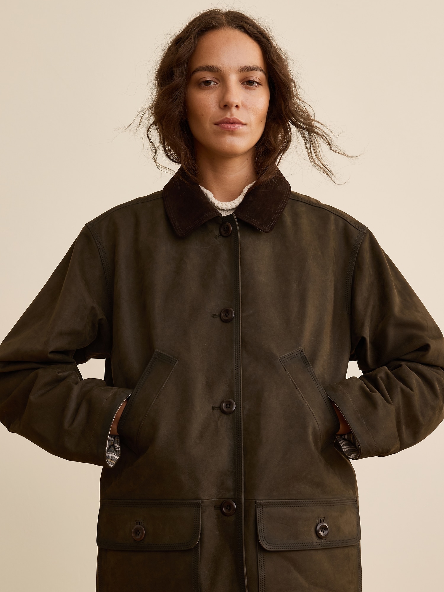Banana Republic x La Ligne ヌバック バーンコート-2