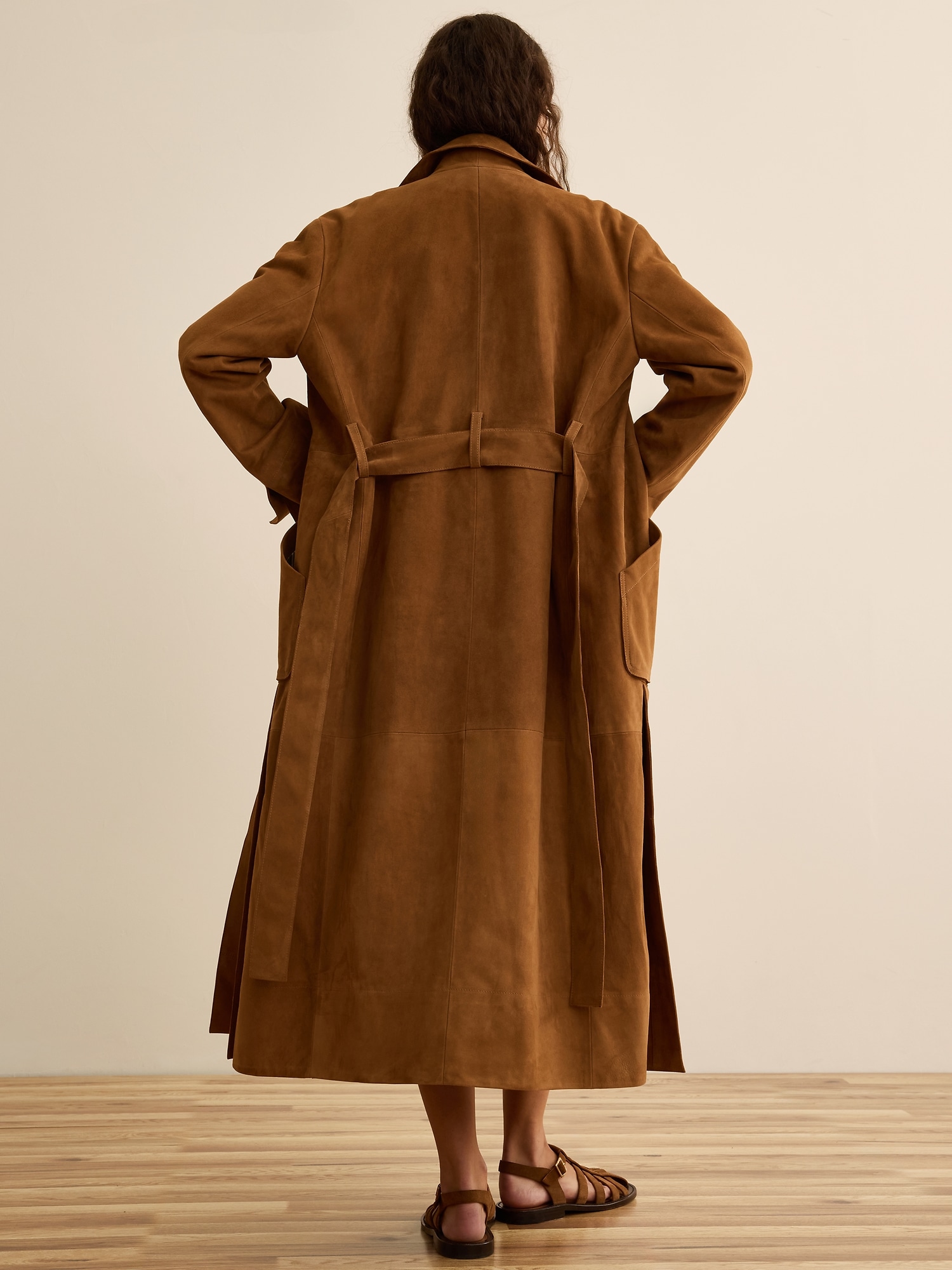 Banana Republic x La Ligne スエード ラップコート-1