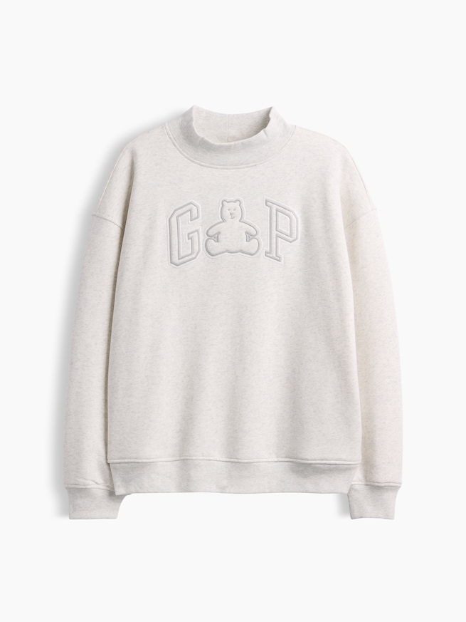 ヴィンテージソフト オーバーサイズ モックネック GAPロゴ スウェットシャツ-7