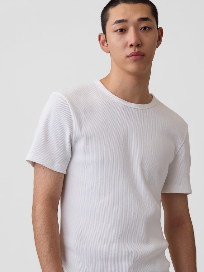 シュランケン リブTシャツ-3