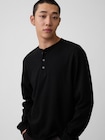 リラックスフィット ヘンリーネックTシャツ-3