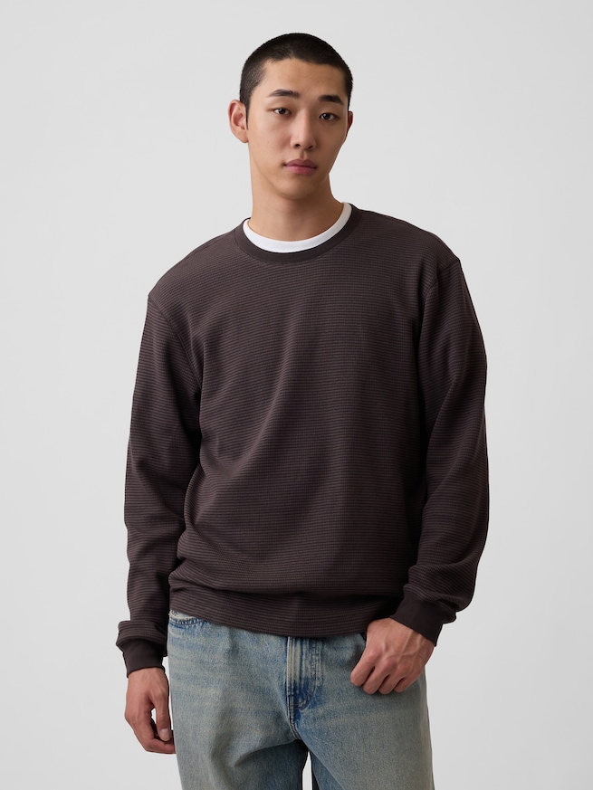 リラックスフィット ワッフルTシャツ-0