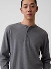 リラックスフィット ヘンリーネックTシャツ-3
