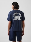 ヘビーウェイト GAPロゴ リラックスフィット クロップドTシャツ-0