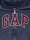 ヴィンテージソフト オーバーサイズ GAPロゴ ジップアップパーカー-1