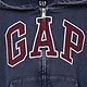 ヴィンテージソフト オーバーサイズ GAPロゴ ジップアップパーカー