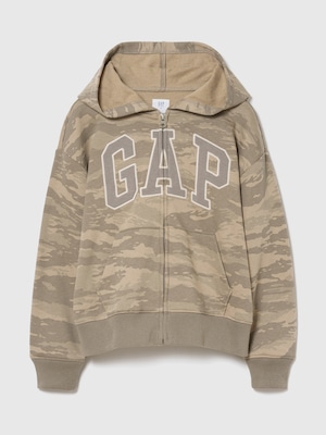 リラックスフィットフレンチテリー GAPロゴ ジップアップパーカー (キッズ)