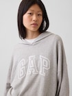 リラックスフィット クロップド GAPロゴ フレンチテリーパーカー-3