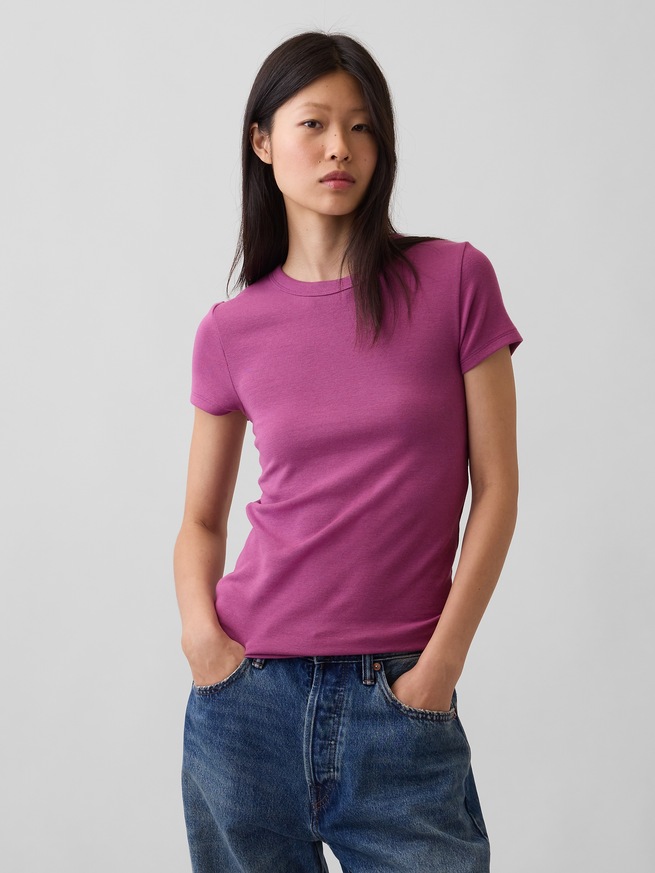 モダン クルーネックTシャツ-0