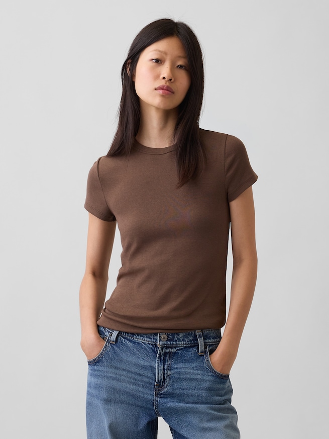 モダン クルーネックTシャツ-0