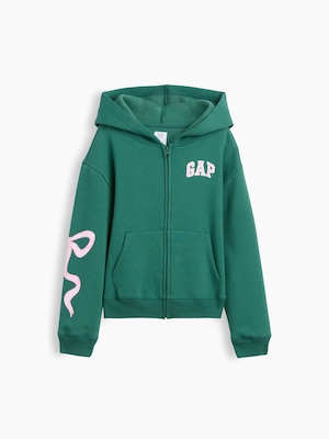 リラックスフィット GAPロゴ ジップアップパーカー (キッズ)