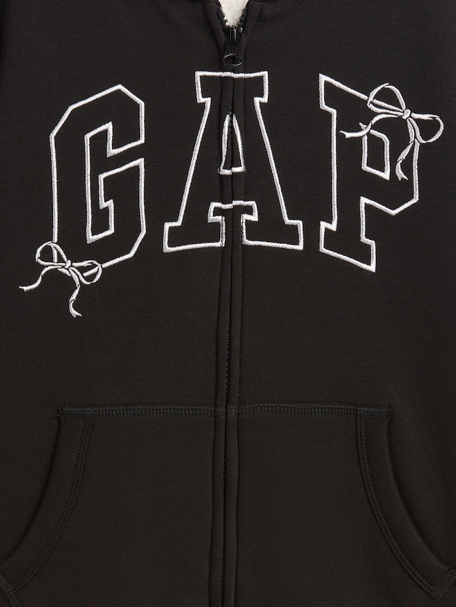 GAPロゴ 裏ボア ジップアップパーカー (キッズ)-2
