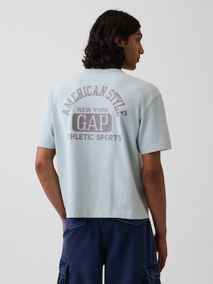 ヘビーウェイト GAPロゴ リラックスフィット クロップドTシャツ