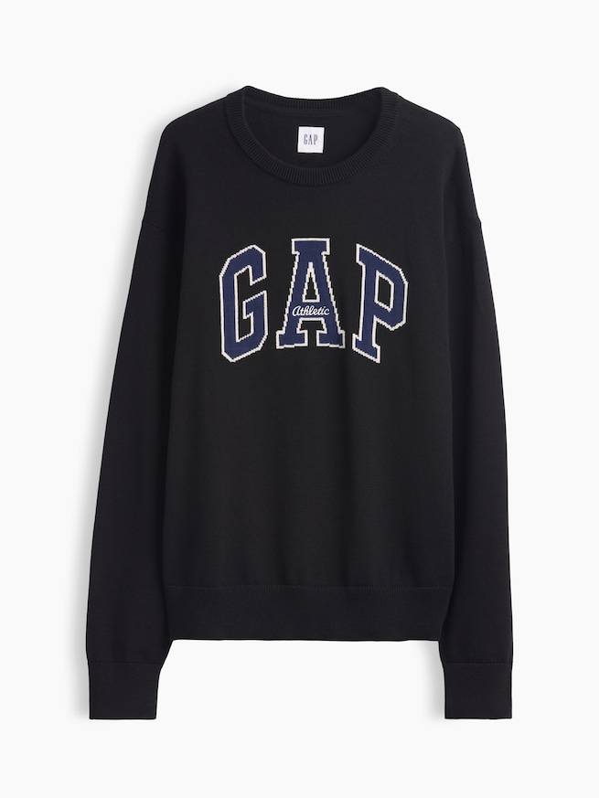 リラックスフィット GAPロゴ インターシャセーター-3