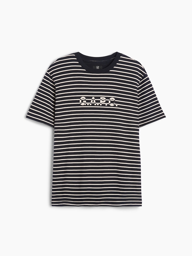 Gap &times; A.P.C. ロゴ ストライプTシャツ-6