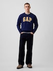 リラックスフィット GAPロゴ インターシャセーター-1