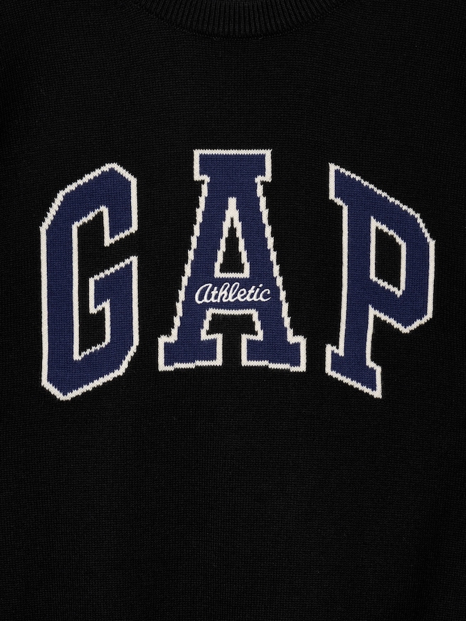 リラックスフィット GAPロゴ インターシャセーター-2