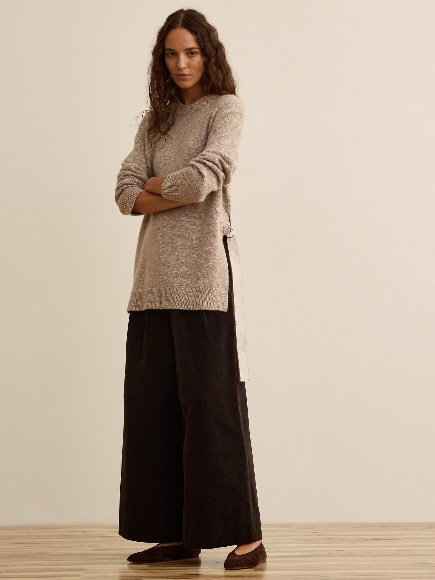 Banana Republic x La Ligne カシミヤ ユーティリティ チュニック セーター-2