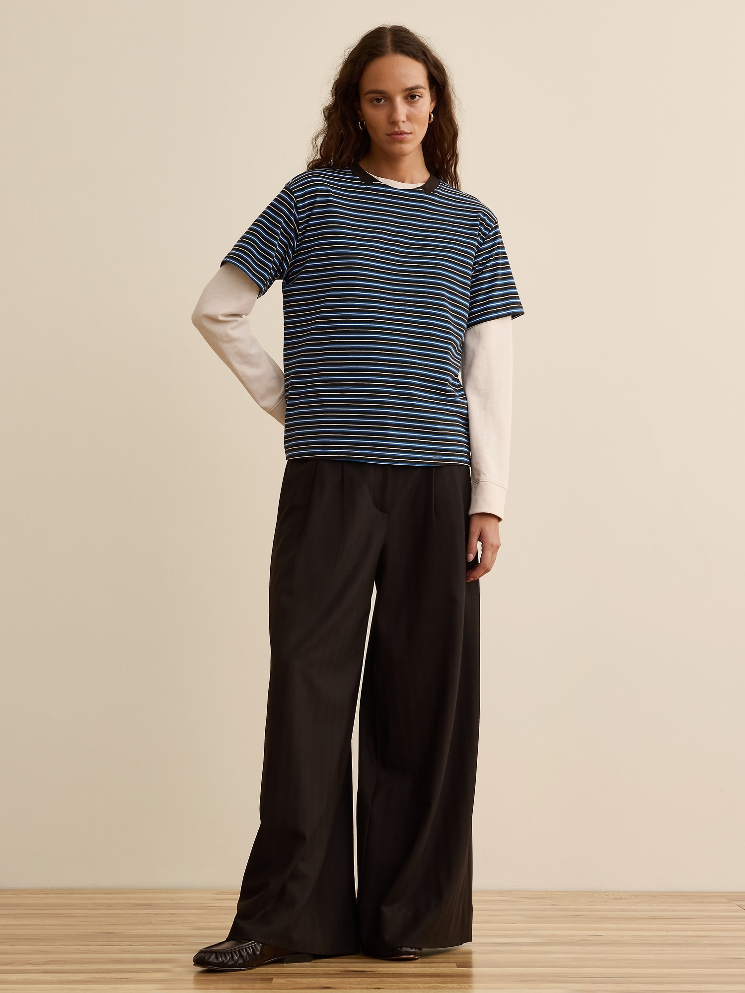 Banana Republic x La Ligne ボクシー コットンTシャツ-2