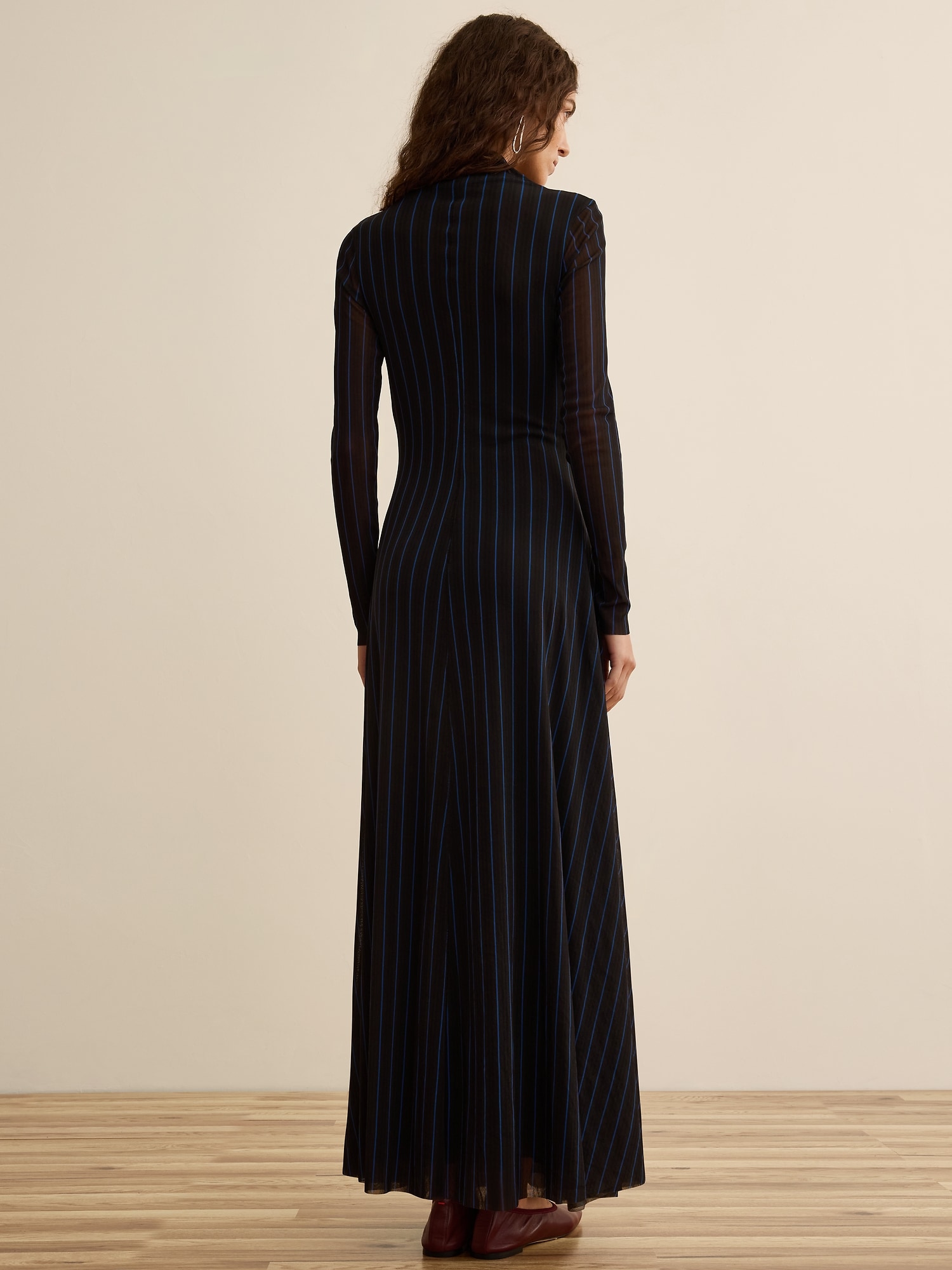 Banana Republic x La Ligne メッシュ マキシドレス-2