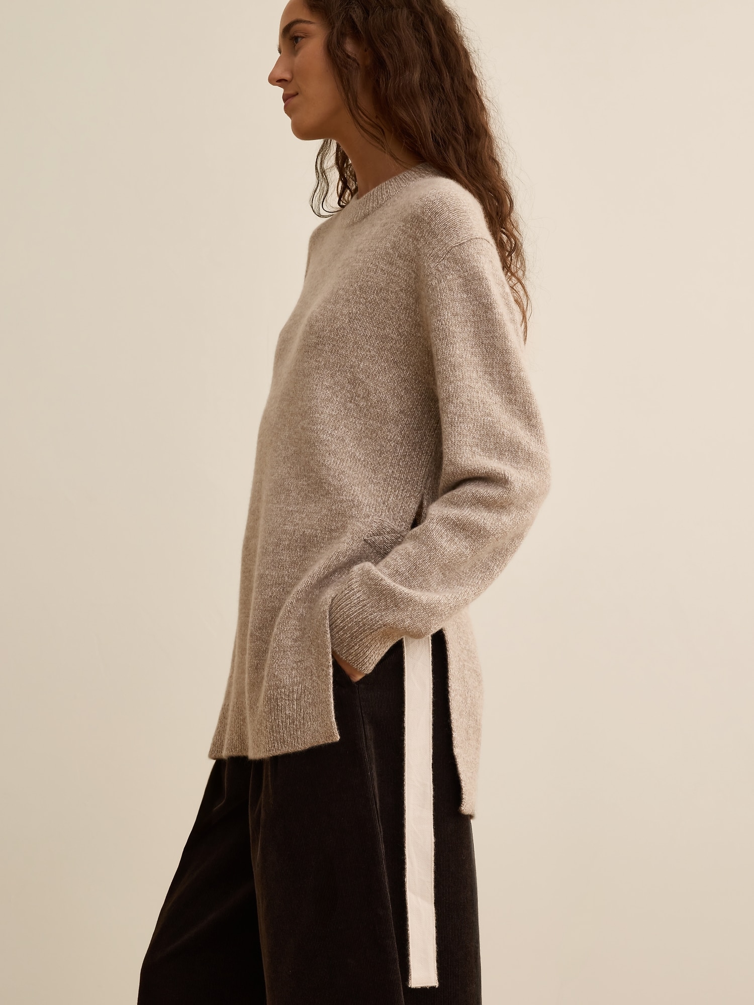 Banana Republic x La Ligne カシミヤ ユーティリティ チュニック セーター-3