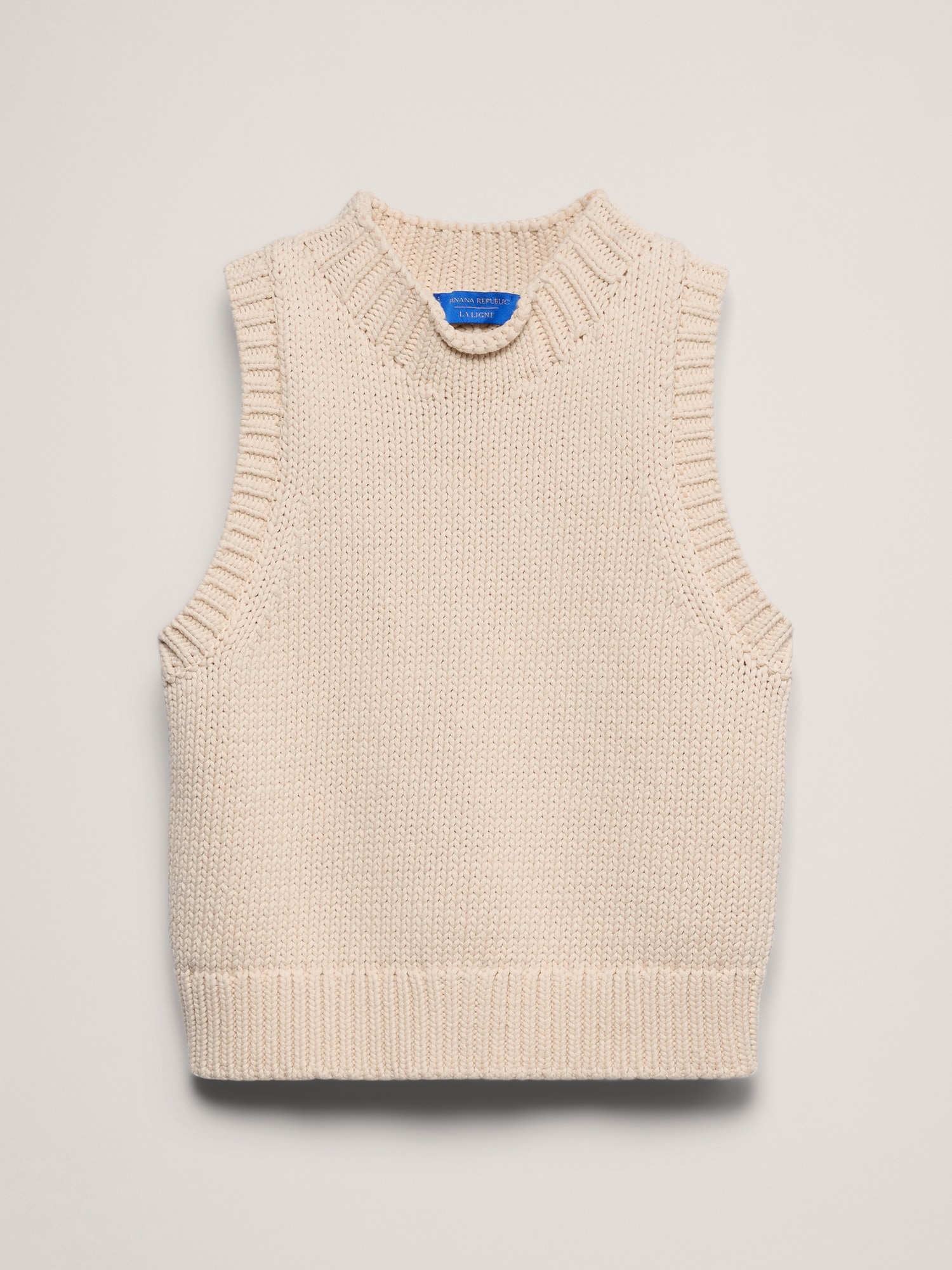 Banana Republic x La Ligne クロップド コットン ニットタンクトップ-5