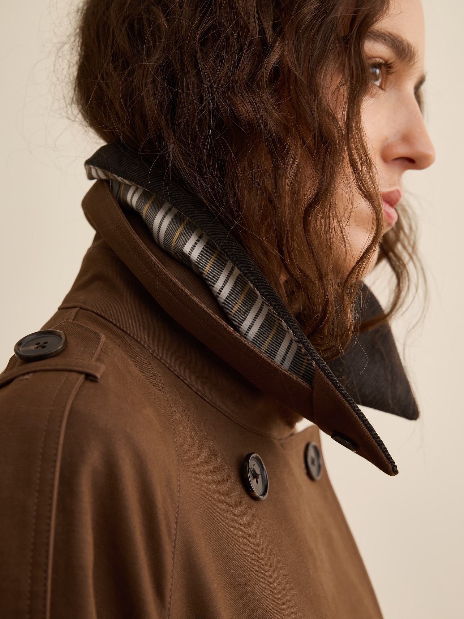 Banana Republic x La Ligne コットン ケープトレンチコート-5