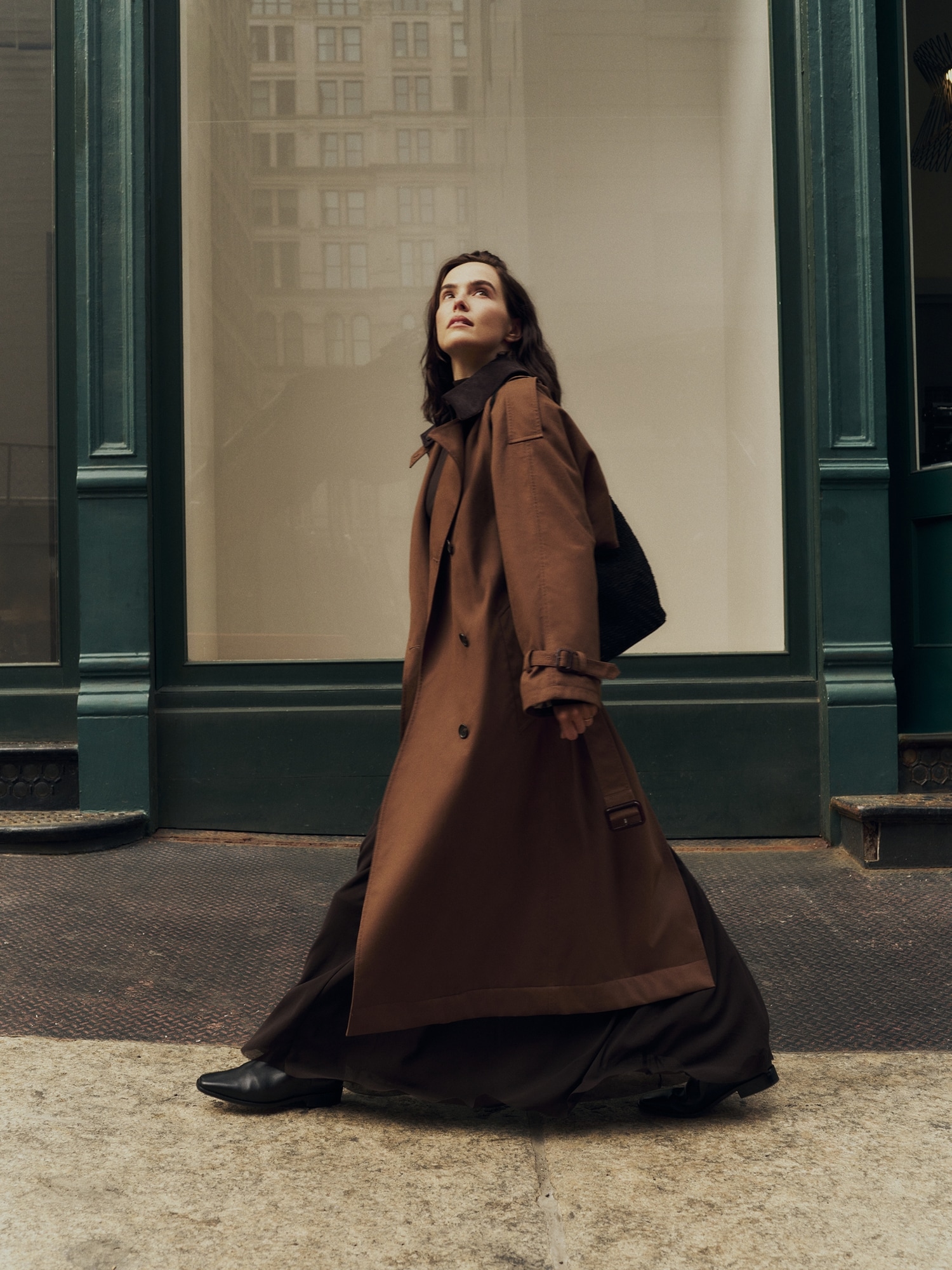 Banana Republic x La Ligne コットン ケープトレンチコート-2
