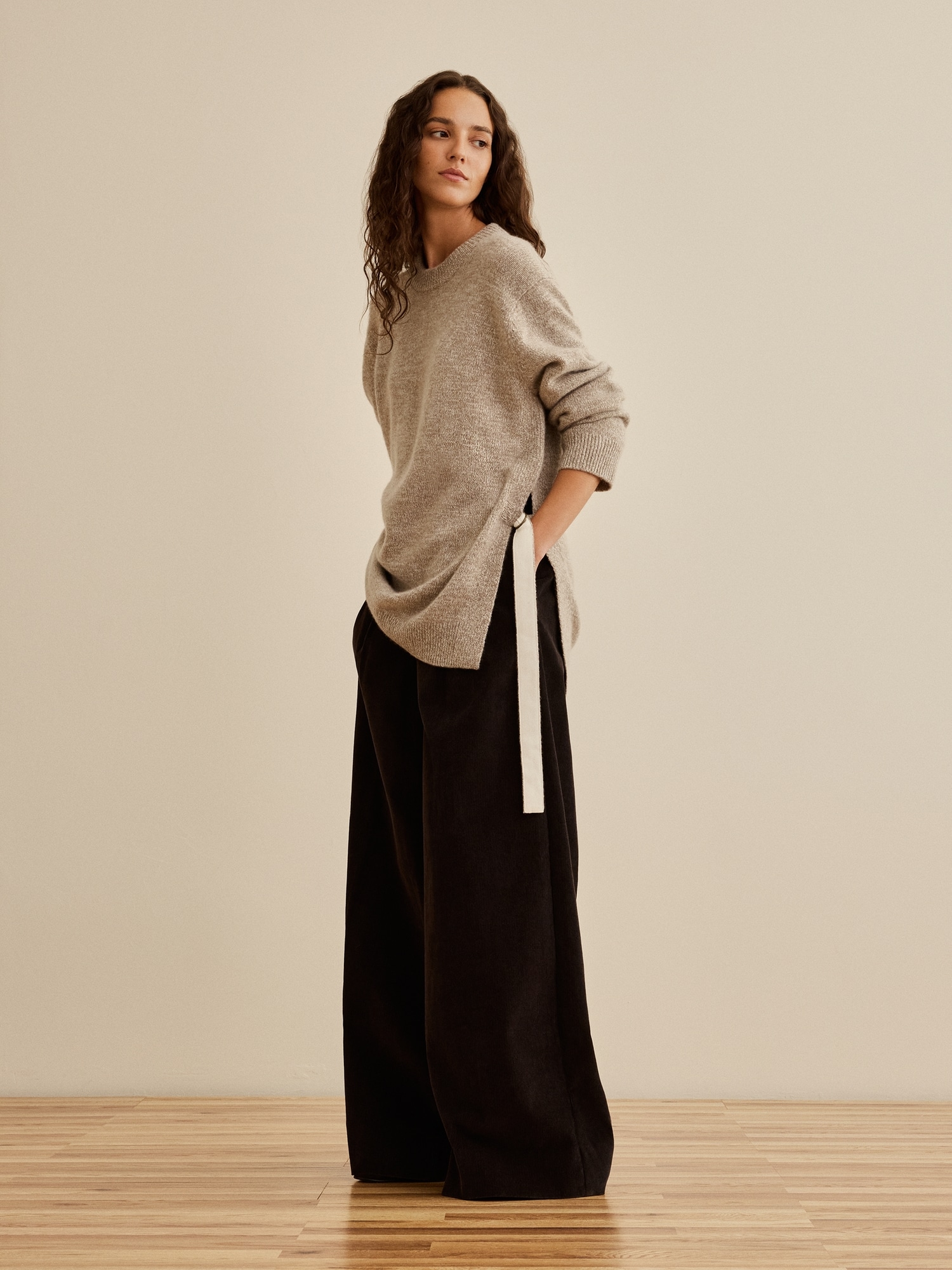Banana Republic x La Ligne ワイドレッグ コットン コーデュロイパンツ-3
