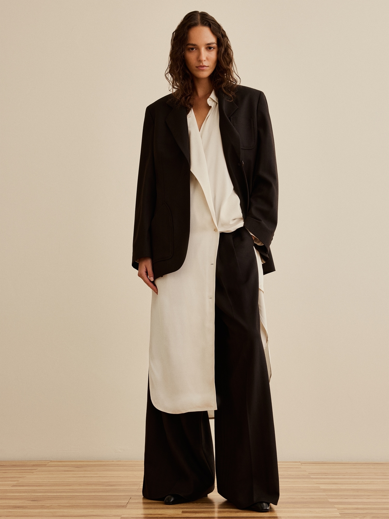 Banana Republic x La Ligne ビスコース ミディ シャツドレス-3