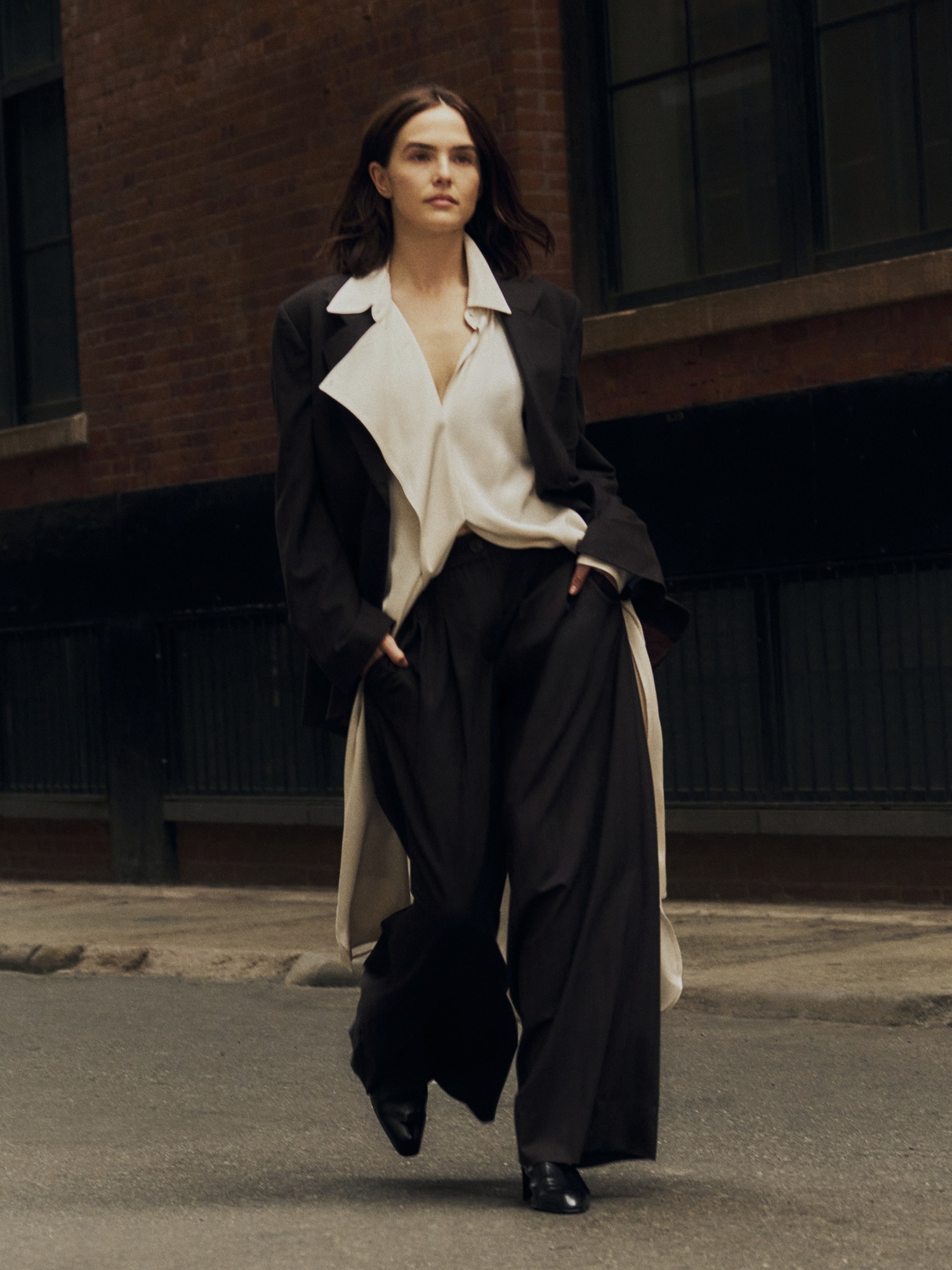 Banana Republic x La Ligne ビスコース ミディ シャツドレス-4
