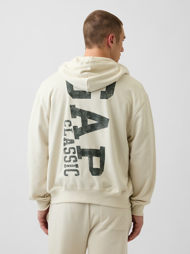 リラックスフィット GAPロゴ フレンチテリー ジップアップパーカー-2