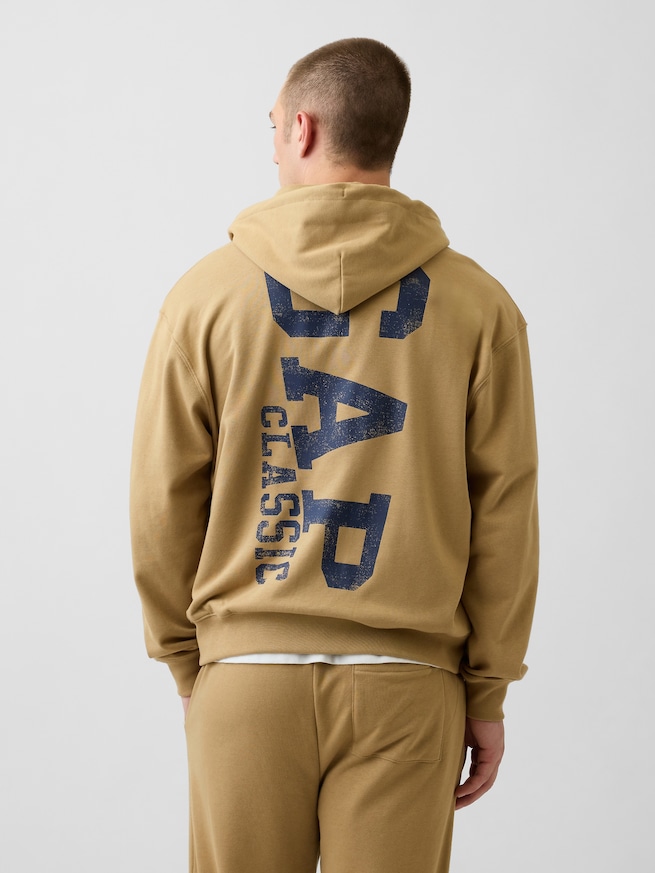 リラックスフィット GAPロゴ フレンチテリー ジップアップパーカー-2
