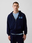 リラックスフィット GAPロゴ フレンチテリー ジップアップパーカー-0