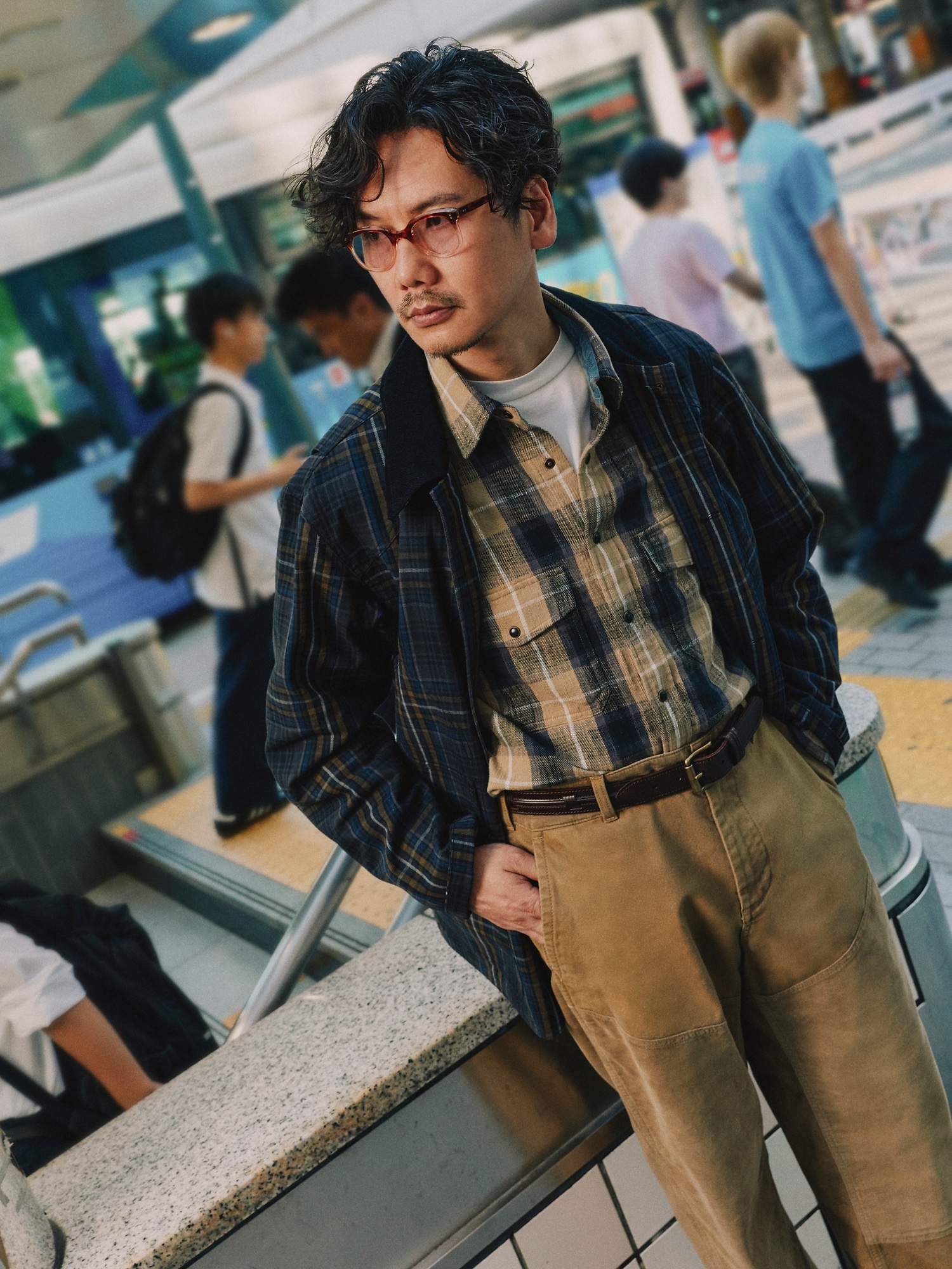 リラックス ミックスメディア バレルパンツ-5