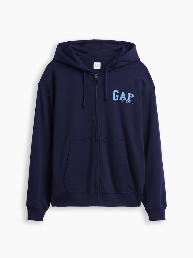 リラックスフィット GAPロゴ フレンチテリー ジップアップパーカー-4