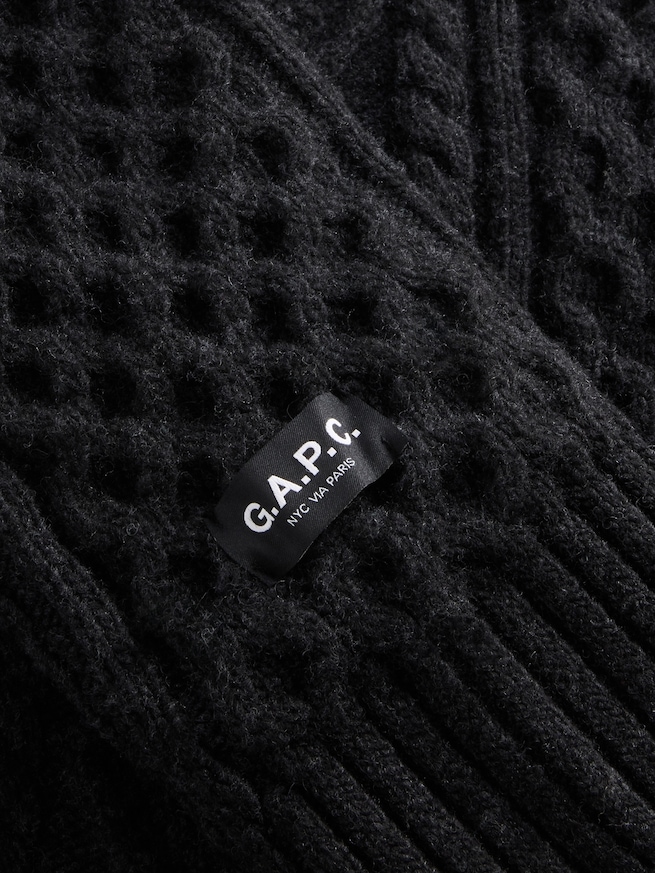 Gap &times; A.P.C. ウール ケーブルニット セーター-4