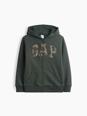 babyGap 裏ボア GAPロゴ ジップアップパーカー