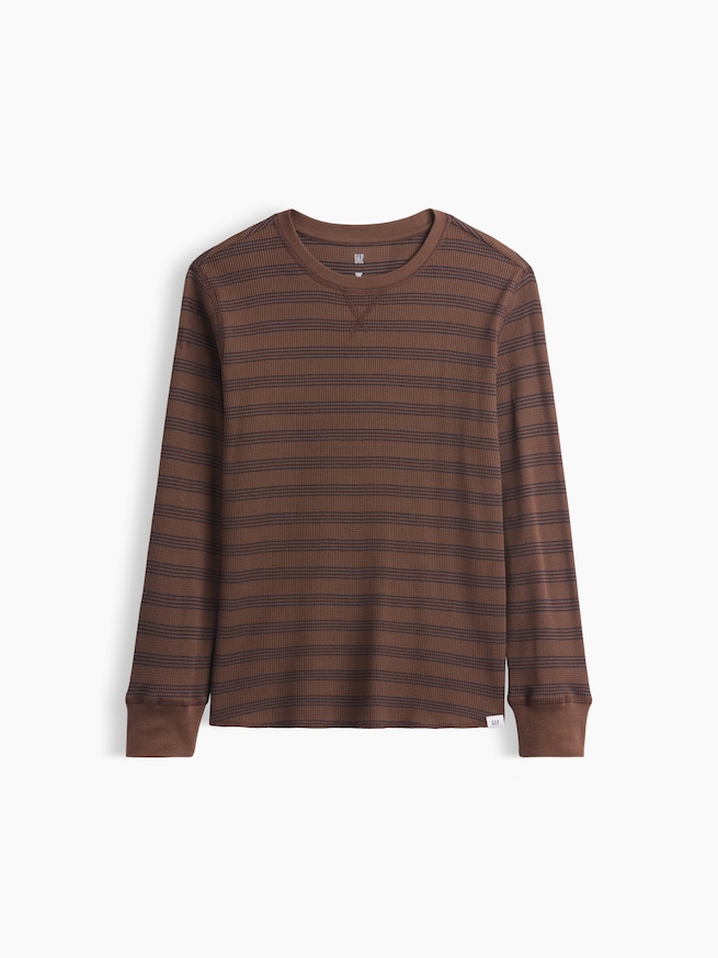 ワッフルニット クルーネックTシャツ (キッズ)-0