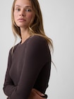 ワッフルニット クルーネックTシャツ-4
