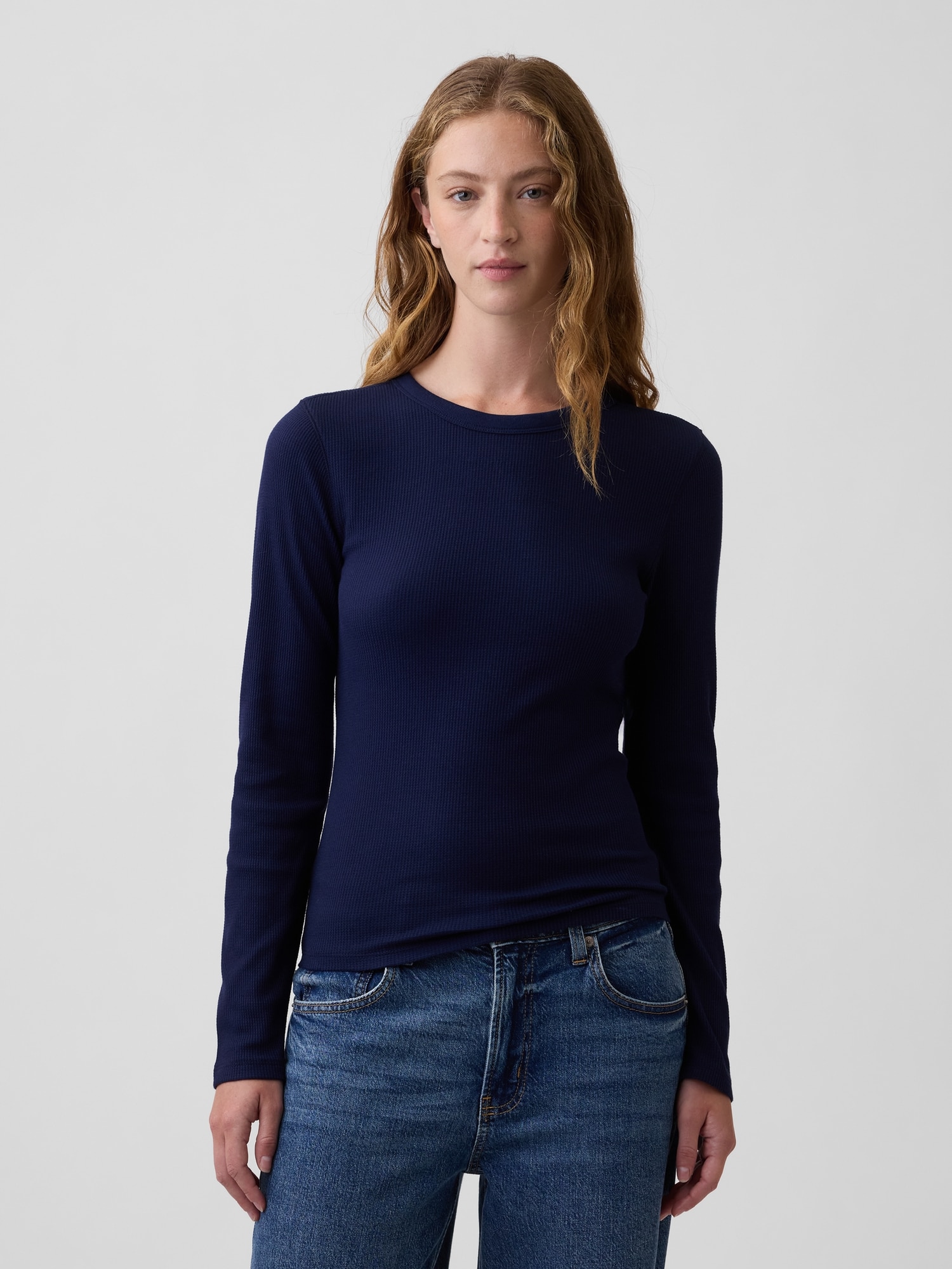 Gap公式オンラインストア | ワッフルニット クルーネックTシャツ
