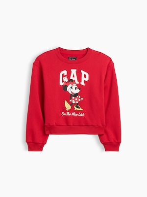 GapKids &times; ディズニー リラックスフィット ウェッジ GAPロゴ スウェットシャツ