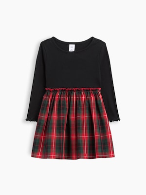 babyGap リブ プレイド ワンピース