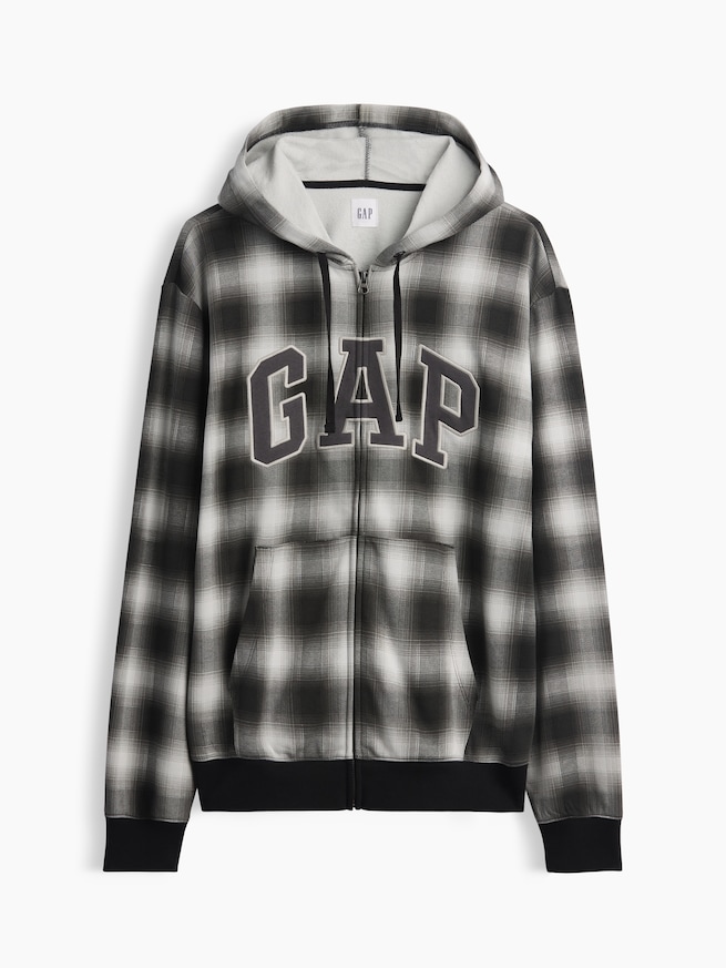 リラックスフィット GAPロゴ フレンチテリー ジップアップパーカー-3