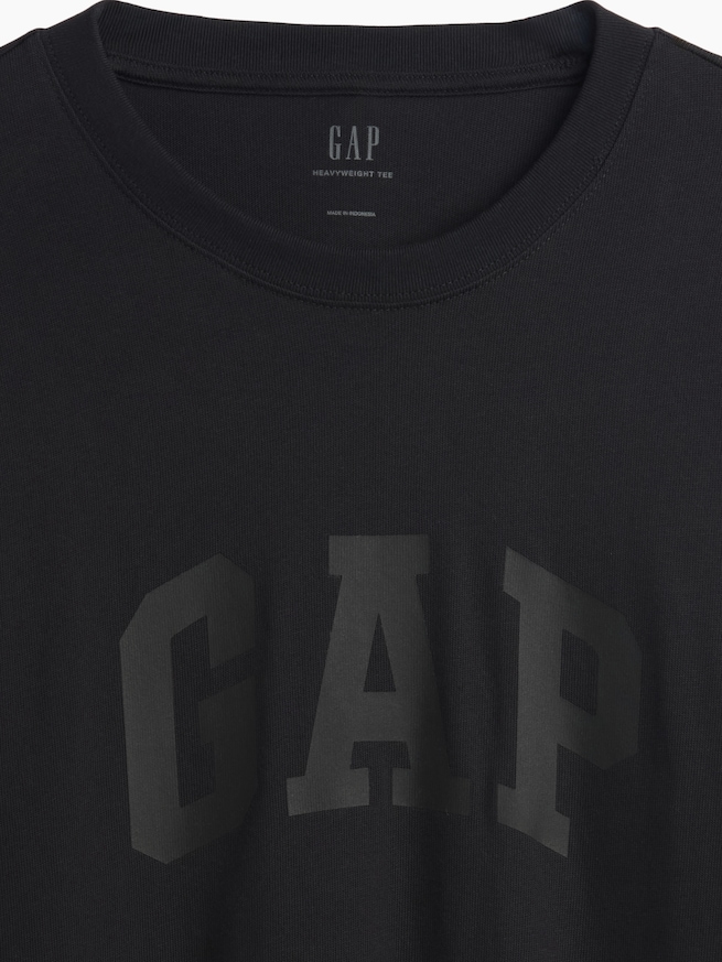 GAPロゴ ダブルレイヤード クロップドTシャツ-3